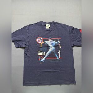 Vintage MLB Baseball 2003 Chicago Cubs Kerry Wood Adidas Shirt Size Large #846